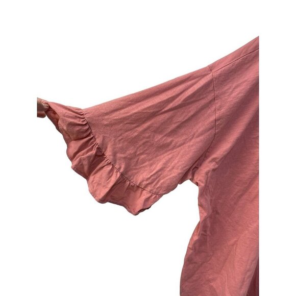 Lane Bryant Mauve Relaxed Fit Blouse Embroidered Plus Size 26-28 Cotton Lace - Picture 4 of 8